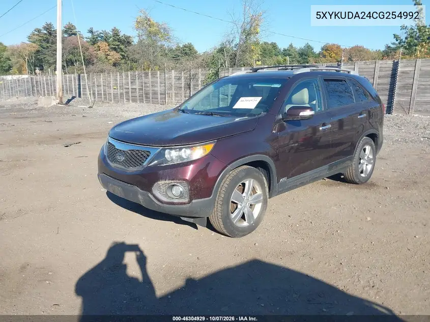 2012 KIA SORENTO VIN 5XYKUDA24CG254992 — фото 2