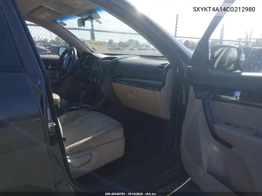 2012 KIA SORENTO VIN 5XYKT4A14CG212980 — фото 5