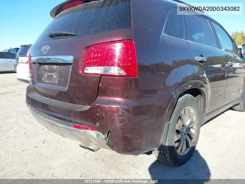 2013 KIA SORENTO VIN 5XYKWDA20DG343082 — фото 6