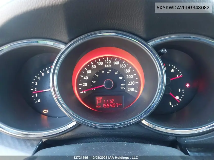2013 KIA SORENTO VIN 5XYKWDA20DG343082 — фото 7