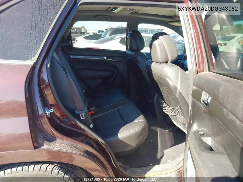 2013 KIA SORENTO VIN 5XYKWDA20DG343082 — фото 8