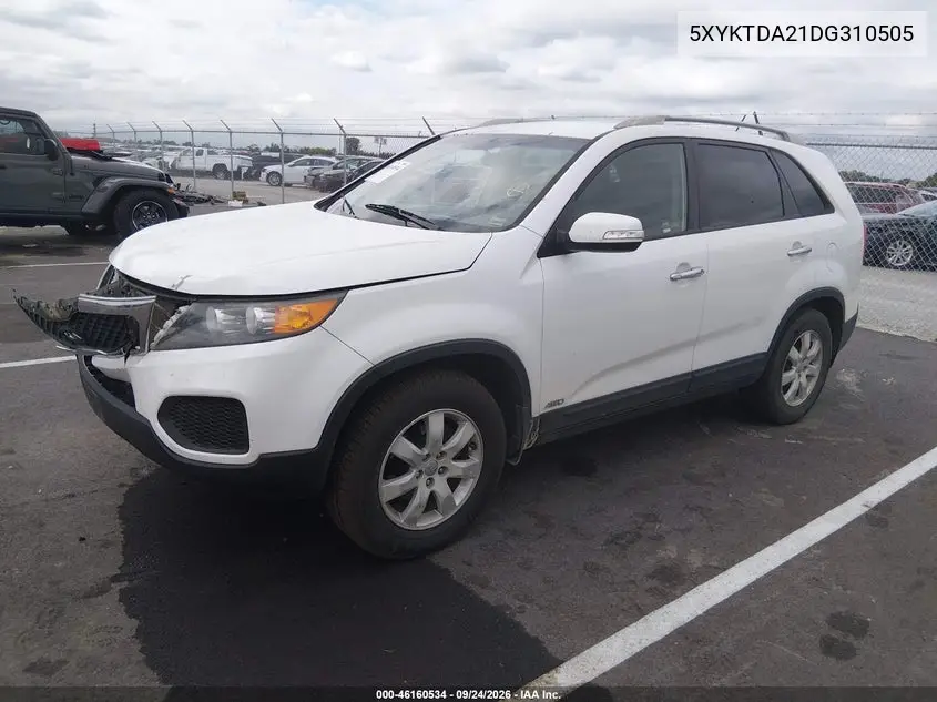 2013 KIA SORENTO VIN 5XYKTDA21DG310505 — фото 2