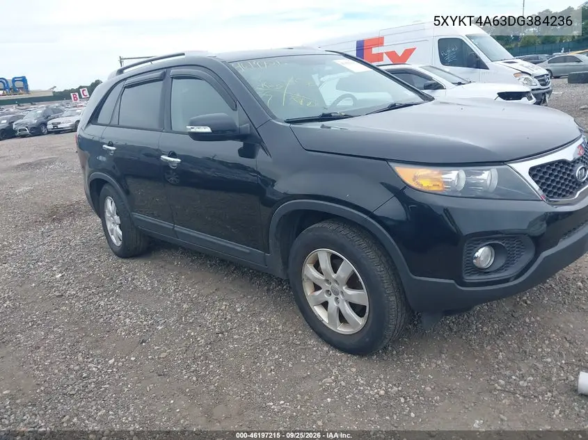 KIA SORENTO 2013, VIN 5XYKT4A63DG384236