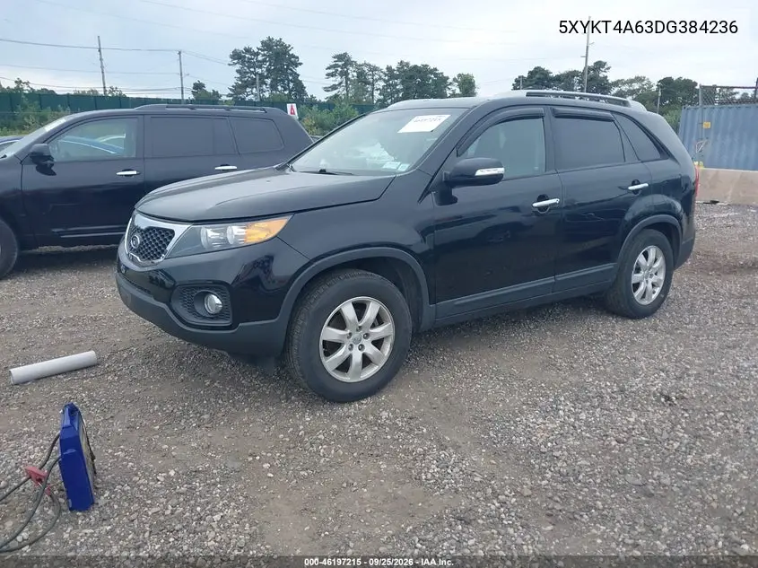 2013 KIA SORENTO VIN 5XYKT4A63DG384236 — фото 2