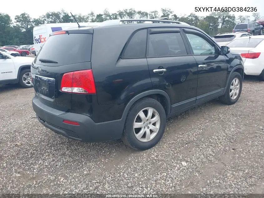 2013 KIA SORENTO VIN 5XYKT4A63DG384236 — фото 4