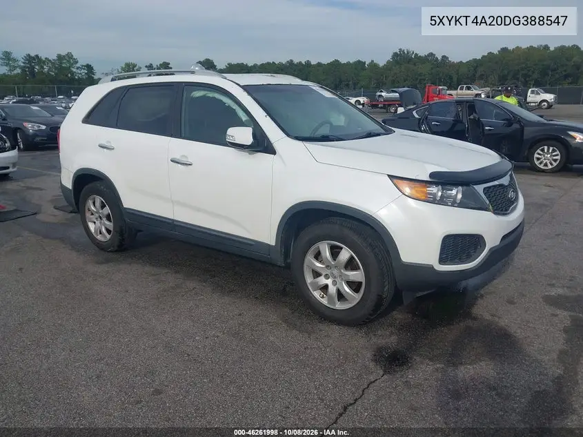 KIA SORENTO 2013, VIN 5XYKT4A20DG388547