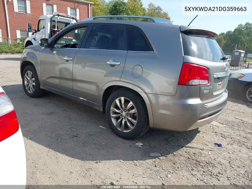 2013 KIA SORENTO VIN 5XYKWDA21DG359663 — фото 3