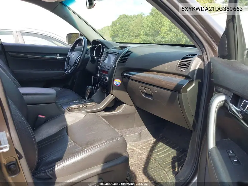 2013 KIA SORENTO VIN 5XYKWDA21DG359663 — фото 5