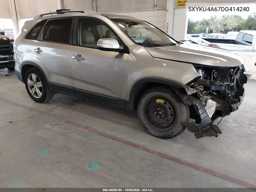 KIA SORENTO 2013, VIN 5XYKU4A67DG414240