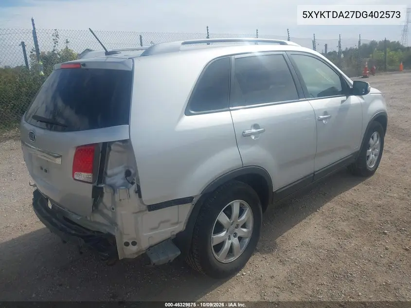 2013 KIA SORENTO VIN 5XYKTDA27DG402573 — фото 4