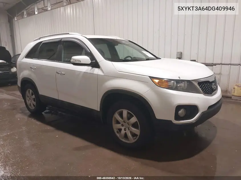 KIA SORENTO 2013, VIN 5XYKT3A64DG409946