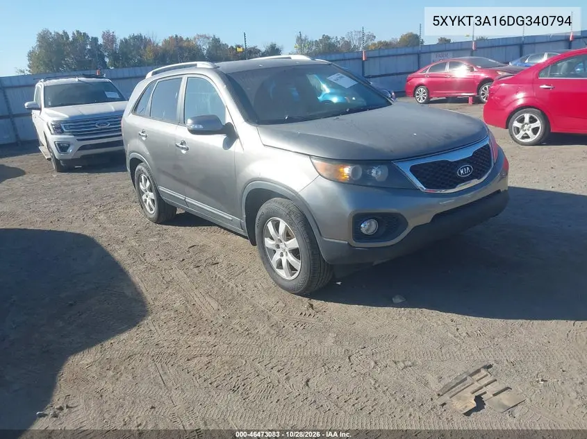 KIA SORENTO 2013, VIN 5XYKT3A61DG340794