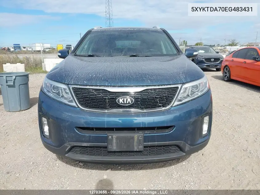 2014 KIA SORENTO VIN 5XYKTDA70EG483431 — фото 12