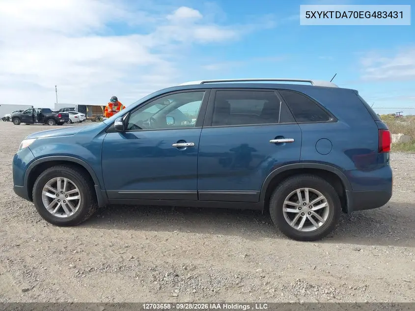 2014 KIA SORENTO VIN 5XYKTDA70EG483431 — фото 14