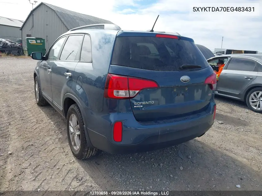 2014 KIA SORENTO VIN 5XYKTDA70EG483431 — фото 16