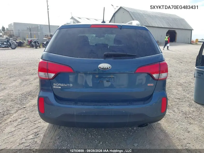 2014 KIA SORENTO VIN 5XYKTDA70EG483431 — фото 4