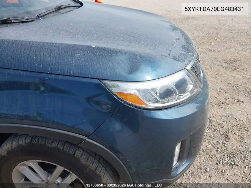 2014 KIA SORENTO VIN 5XYKTDA70EG483431 — фото 6