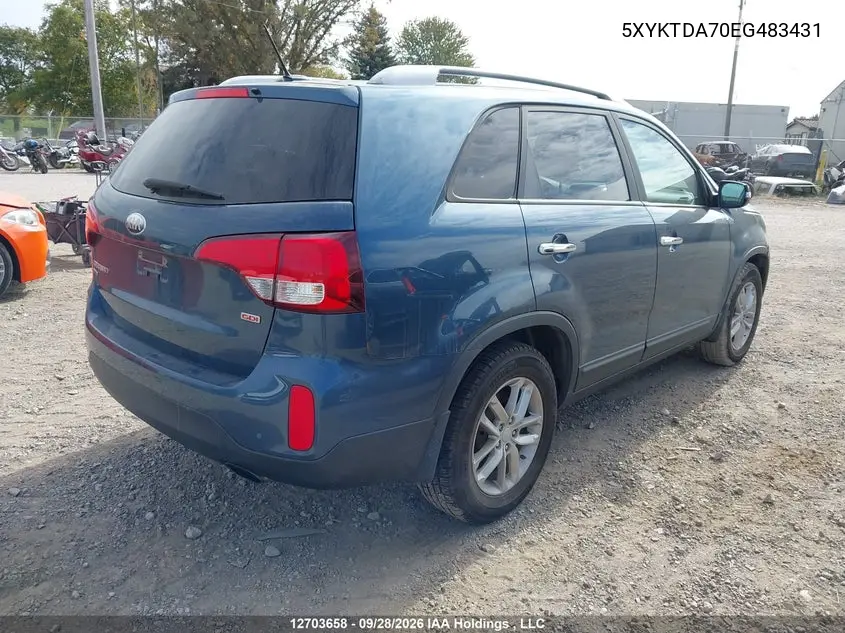 2014 KIA SORENTO VIN 5XYKTDA70EG483431 — фото 8
