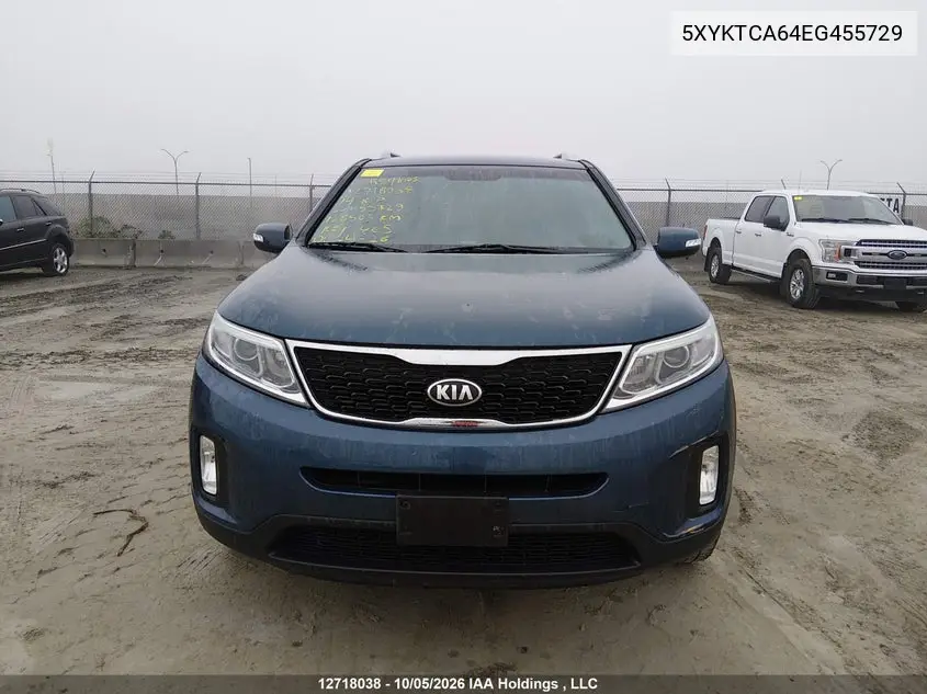 2014 KIA SORENTO VIN 5XYKTCA64EG455729 — фото 12