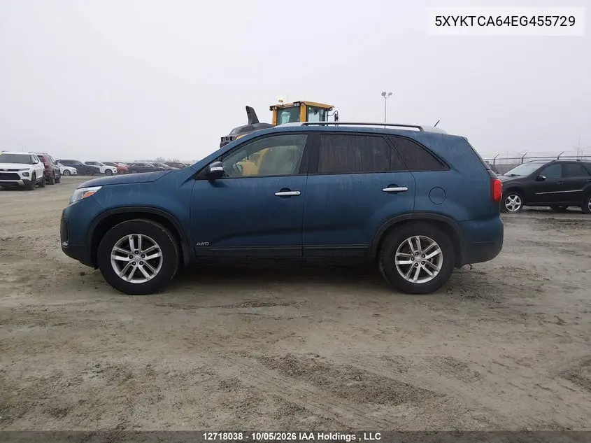 2014 KIA SORENTO VIN 5XYKTCA64EG455729 — фото 14