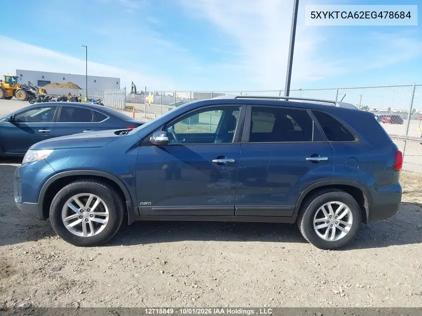2014 KIA SORENTO VIN 5XYKTCA62EG478684 — фото 14