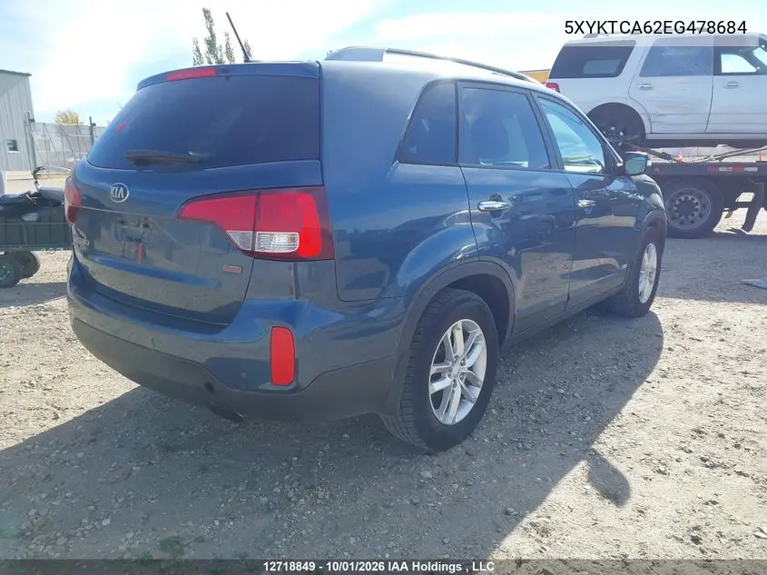 2014 KIA SORENTO VIN 5XYKTCA62EG478684 — фото 4
