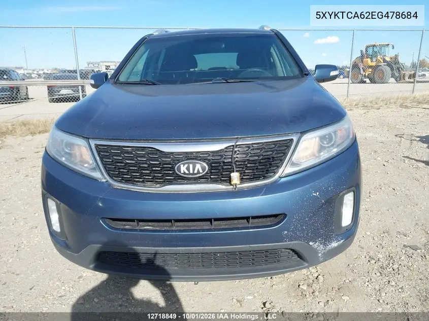 2014 KIA SORENTO VIN 5XYKTCA62EG478684 — фото 6