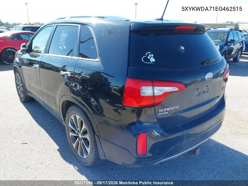 2014 KIA SORENTO VIN 5XYKWDA71EG462515 — фото 3