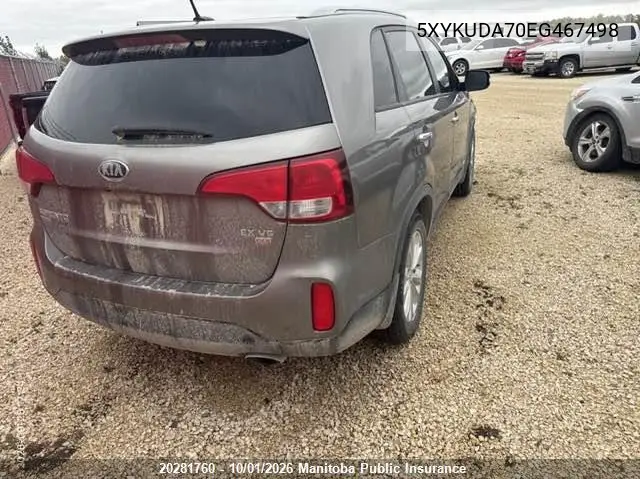 2014 KIA SORENTO VIN 5XYKUDA70EG467498 — фото 5