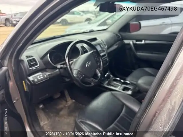 2014 KIA SORENTO VIN 5XYKUDA70EG467498 — фото 6