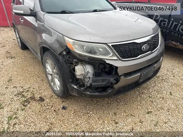 2014 KIA SORENTO VIN 5XYKUDA70EG467498 — фото 7
