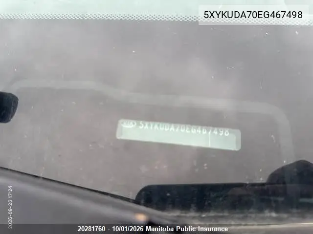 2014 KIA SORENTO VIN 5XYKUDA70EG467498 — фото 10