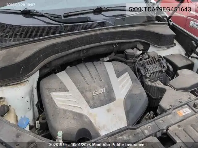 2014 KIA SORENTO VIN 5XYKTDA79EG451643 — фото 10