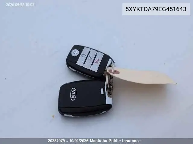 2014 KIA SORENTO VIN 5XYKTDA79EG451643 — фото 11