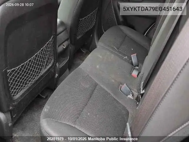 2014 KIA SORENTO VIN 5XYKTDA79EG451643 — фото 8