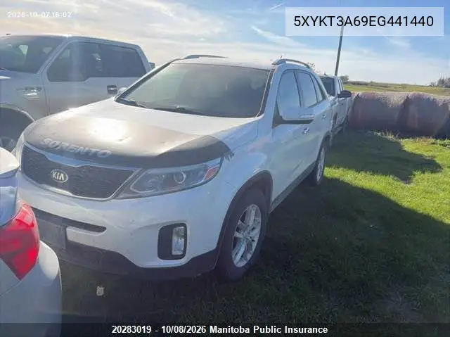 KIA SORENTO 2014, VIN 5XYKT3A69EG441440