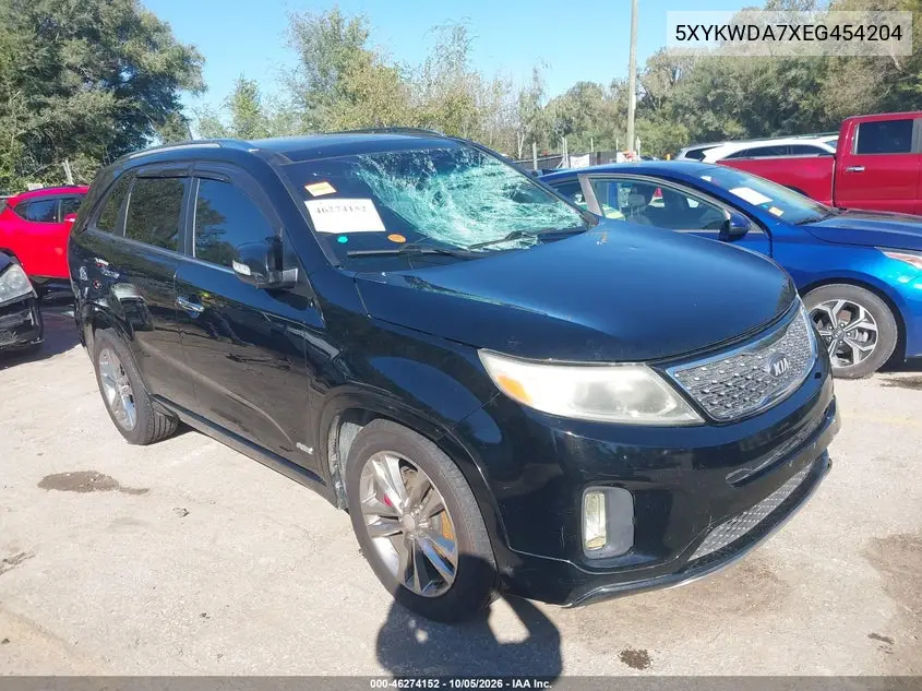 KIA SORENTO 2014, VIN 5XYKWDA7XEG454204