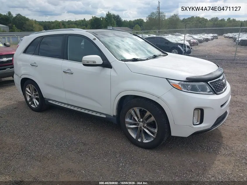 KIA SORENTO 2014, VIN 5XYKW4A74EG471127