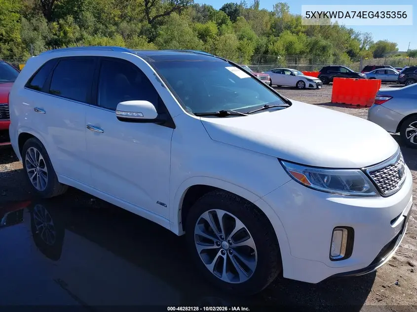 KIA SORENTO 2014, VIN 5XYKWDA74EG435356