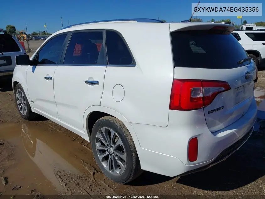 2014 KIA SORENTO VIN 5XYKWDA74EG435356 — фото 3
