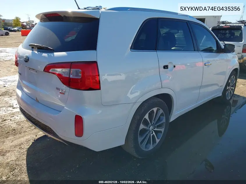 2014 KIA SORENTO VIN 5XYKWDA74EG435356 — фото 4