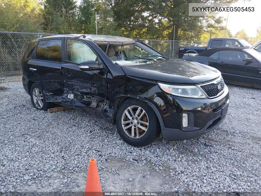 KIA SORENTO 2014, VIN 5XYKTCA6XEG505453
