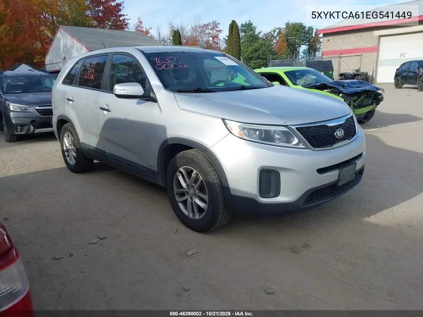 KIA SORENTO 2014, VIN 5XYKTCA61EG541449