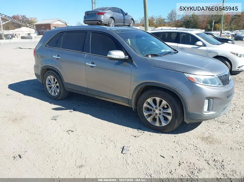 KIA SORENTO 2014, VIN 5XYKUDA76EG545945