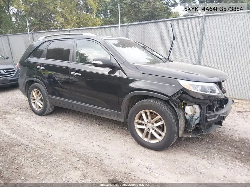 KIA SORENTO 2015, VIN 5XYKT4A64FG573884
