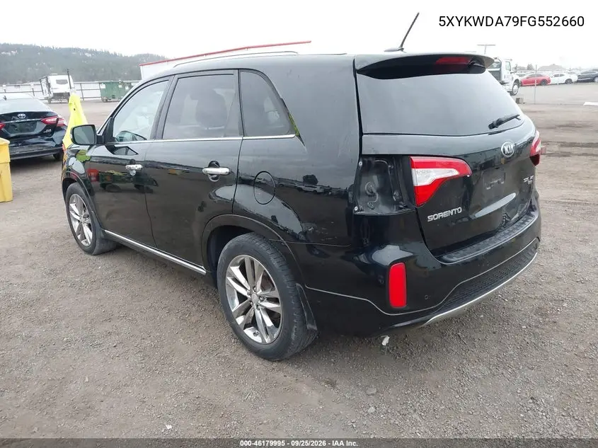 2015 KIA SORENTO VIN 5XYKWDA79FG552660 — фото 3