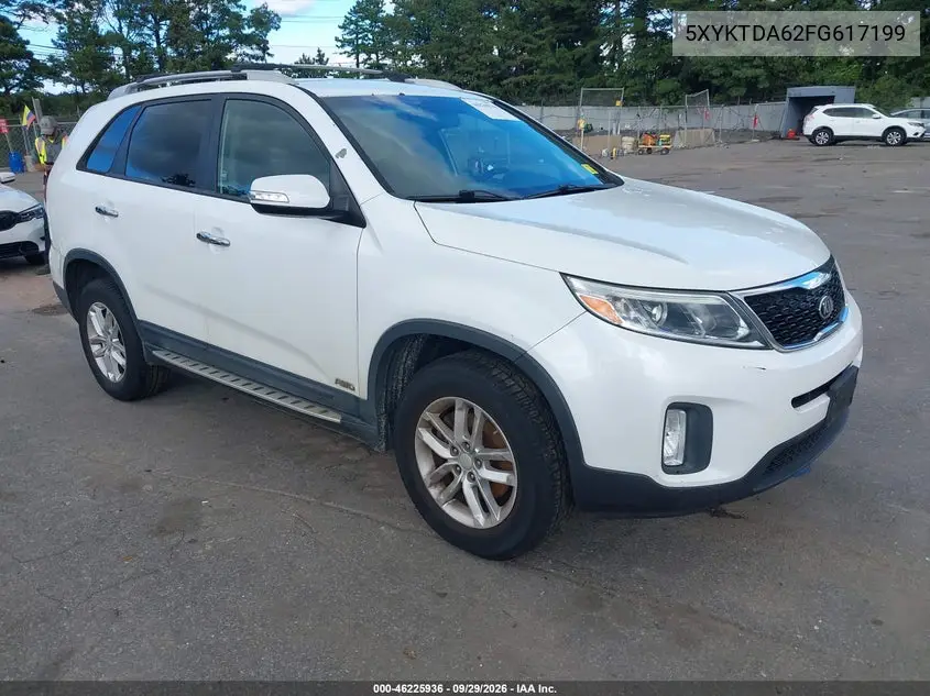 KIA SORENTO 2015, VIN 5XYKTDA62FG617199
