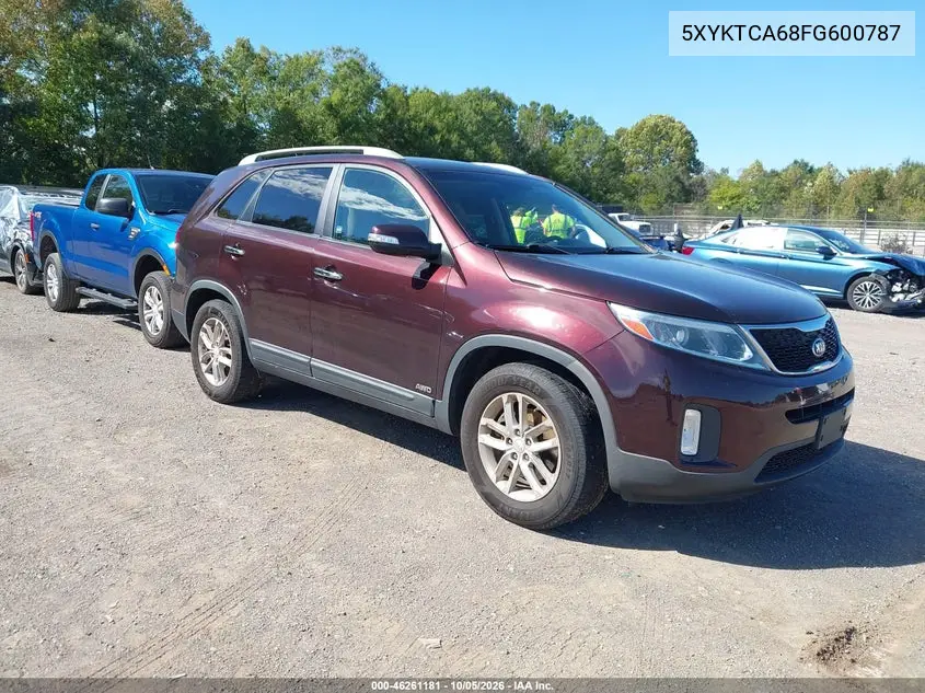 KIA SORENTO 2015, VIN 5XYKTCA68FG600787