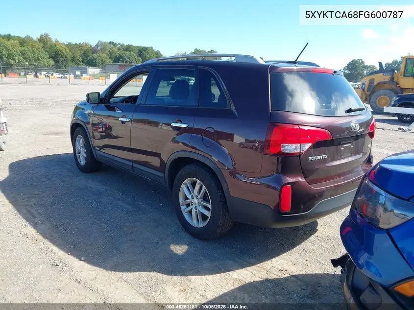 2015 KIA SORENTO VIN 5XYKTCA68FG600787 — фото 3