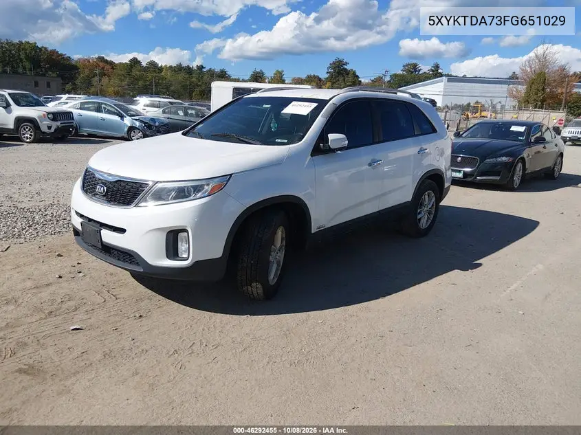 2015 KIA SORENTO VIN 5XYKTDA73FG651029 — фото 2